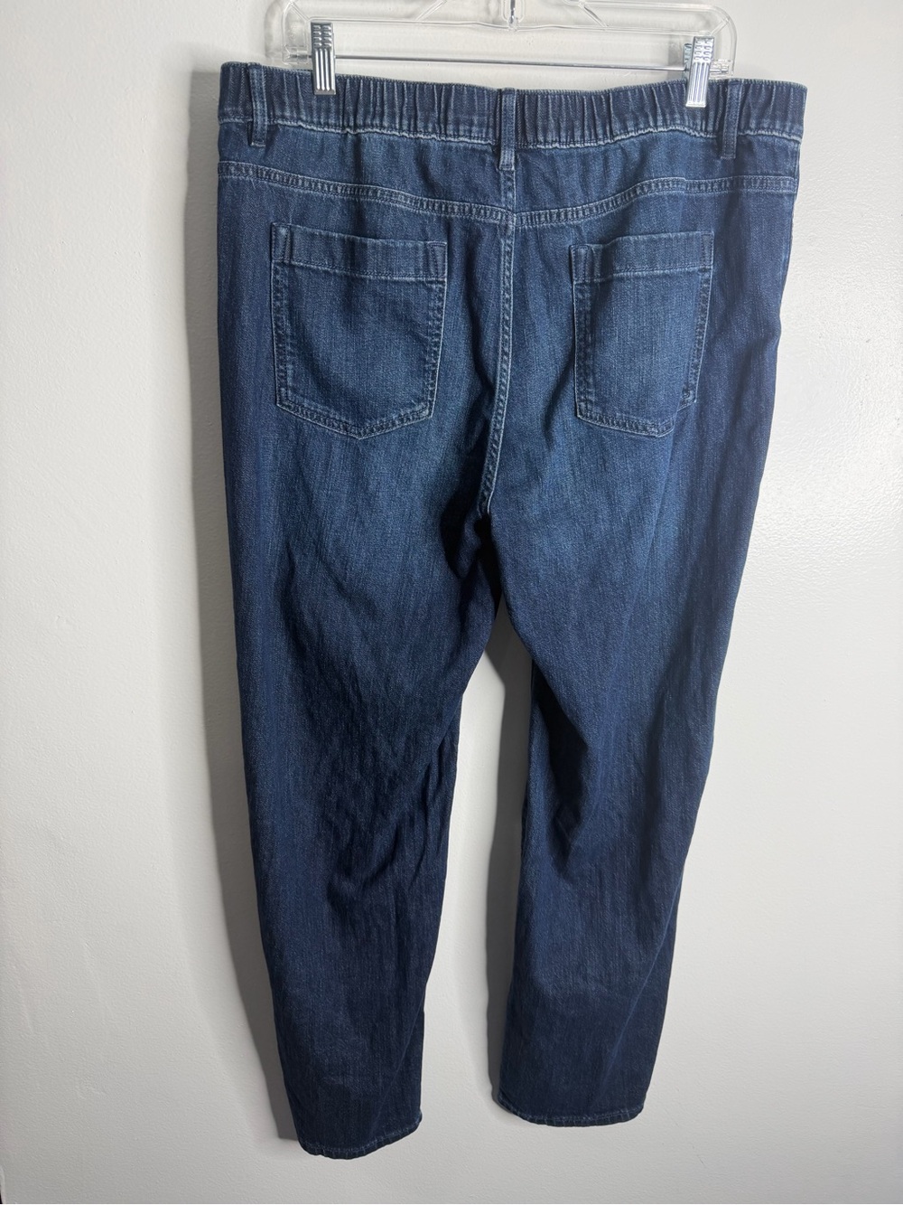 J. Jill Denim Relaxed Ankle Pull On Jean Large Tall Stretch Minimalist Casual - Picture 3 of 9